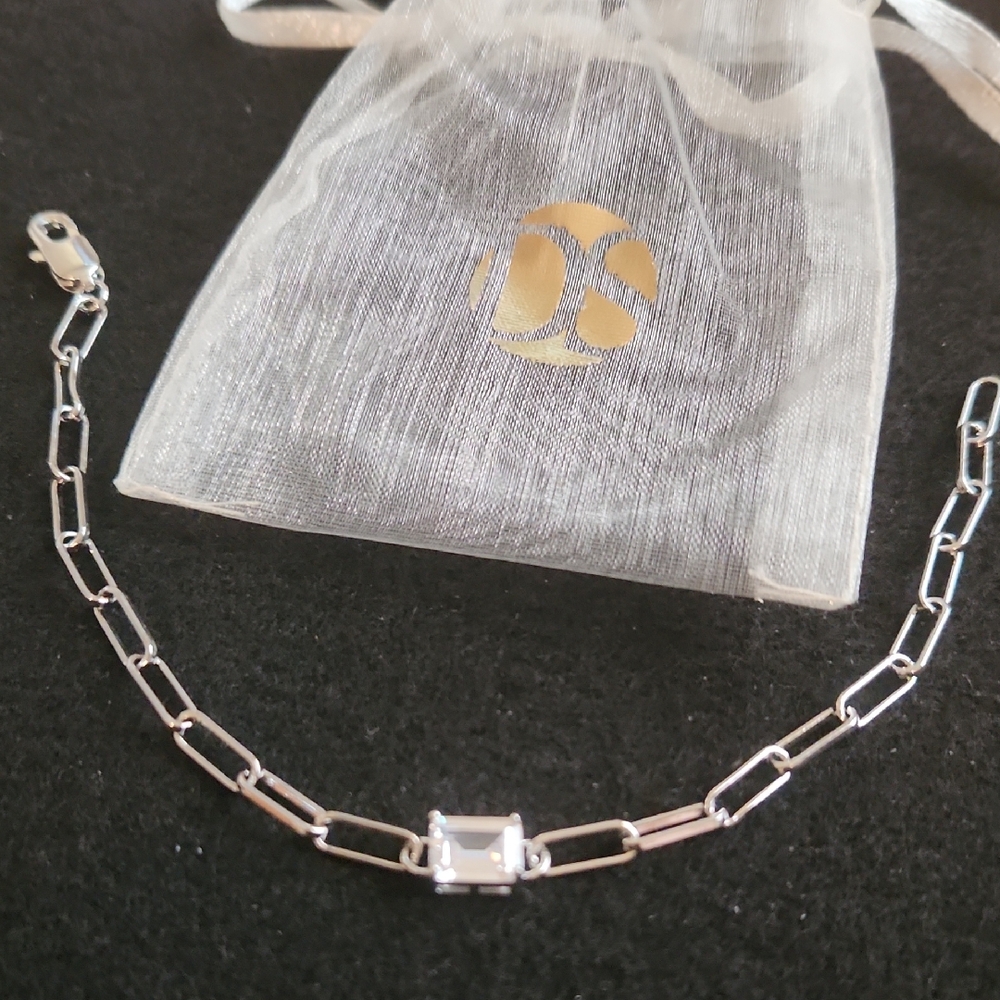 Daniela Swaebe "Obsession" 2.9CTW Emerald Cut Solitaire Bracelet
